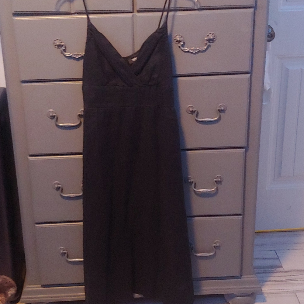 Black linen target dress.